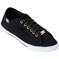 Tênis Preto com Detalhes em Dourado