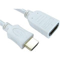 0.5m White HDMI Extension Lead HDMI Male to Female