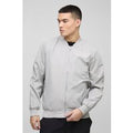 Chaqueta Bomber Regular Ligera De Ranglán Y Nailon, Beige