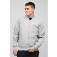 Chaqueta Bomber Regular Ligera De Ranglán Y Nailon, Beige