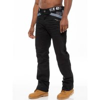Mens Tapered Black Coated Denim  Jeans | Enzo Designer Menswear