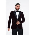 Cavani Rosa Wine Velvet Blazer