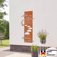 Home Deluxe Cartello da giardino in ruggine STEINIGER WEG - Made in Germany