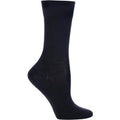 1 Pair Dark Navy Sensitive London Left And Right Comfort Cuff Cotton Socks Ladies 2.5-5 Ladies - Falke