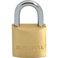Faithfull Brass Padlock 25mm Standard