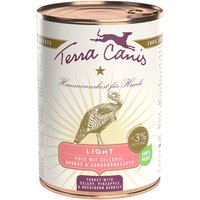 Terra Canis Light 12 x 400 g - Tacchino con Sedano, Ananas e Olivello