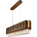 Antique Gold Finish Rectangular Chandelier