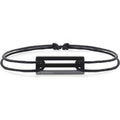 1.7g Polished & Brushed Black Ceramic Cord Bracelet