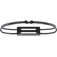 1.7g Polished & Brushed Black Ceramic Cord Bracelet
