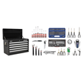 Sealey Superline Pro Topchest 5 Drawer with Ball-Bearing Slides - Black & 140pc Tool Kit