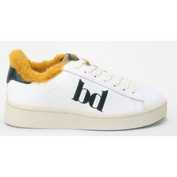 Sneakers con logo e dettaglio pelliccia