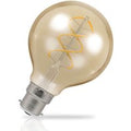 Crompton Globe LED G80 Light Bulb B22 4.9W (35W Eqv) Dim Extra Warm White Antique Spiral Filament Bayonet Vintage Gold