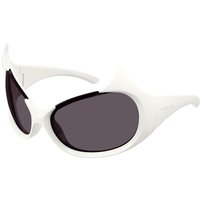Balenciaga Femme BB0284S 003 Lunettes de soleil Bio-inject Ivoire Gris Masque