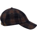Weird Fish Falkirk Flannel Check Cap Midnight Size ONE