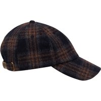 Weird Fish Falkirk Flannel Check Cap Midnight Size ONE