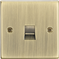 KnightsBridge Telephone Master Outlet - Square Edge Antique Brass