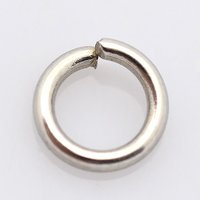Anillos de salto de acero inoxidable 304 resistentes al deslustre, anillos del salto abiertos, color acero inoxidable, 6x1.2mm, diámetro interior: 3.6 mm