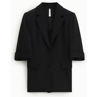 Blazer simple boutonnage manches courtes et fentes