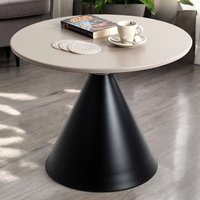 Florence Large Metal End Table With Black Base In Grey