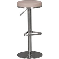 FineBuy Barhocker Edelstahl höhenverstellbare Sitzhöhe 57 - 82 cm, Barstuhl Modern 360° Drehbar, Tresenhocker mit Standfuß, Design Bistrohocker Hoch, Tresenstuhl-Sitz Gepolstert