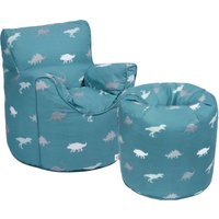 Kids Bean Bag Chair & Round Beanbag with Carry Handle