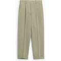 Pantaloni tailored con pinces e risvolto alto