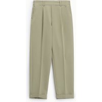 Pantaloni tailored con pinces e risvolto alto