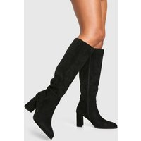 Botas Mosqueteras Con Tacón Grueso, Negro