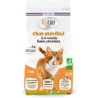 Felichef Sterilised al Pollo Bio Grain Free per Gatti - 2 Kg