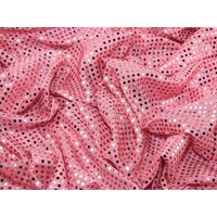 Sequin Stretch Knit Fabric Pink