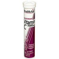 HealthAid Vitamin C 1000mg 20 Effervescent Tablets - Blackcurrant Flavour