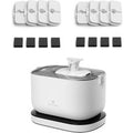 Petlibro on Dockstream Battery-Operated Water Fountain, White / Dockstream & 8 Filters, wireless cat fountain