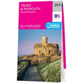 Ordnance Survey OS Map of Truro & Falmouth: Landranger 204