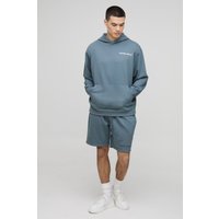 Sudadera Oversize Gruesa Con Capucha Y Cremallera 1/4 Edizione Limitata, Azul