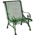 Casa Padrino Gartenstuhl aus Schmiedeeisen - verschiedene Farben - 63 cm x 45 cm x H98 cm - Luxus GartenmÃ¶bel