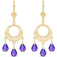 Amethyst Art Deco Chandelier Earrings in 9ct Gold