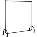 Single Heavy Duty Clothes Rail Black Freestanding Wardrobe Storage Garment