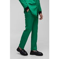 Straight Fit Cross Applique Suit Trouser, Verde