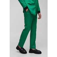 Straight Fit Cross Applique Suit Trouser, Verde