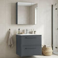 Nuvola Wooden Bathroom Furniture Set in Anthracite