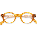 Braylon Orange Round Eyeglasses | EYDOLOGY