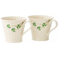 Belleek Classic Basketweave Mugs Set