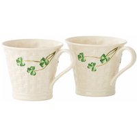 Belleek Classic Basketweave Mugs Set