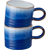 Blue Haze Set Of 2 Small Ridged Mug -