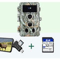 Pack Caméra Piège Photo 64MP HD 1296P et Nocturne Vision,0,1s Vitesse de Dclenchement IP66 Étanche, carte SD 32Go et lecteur carte SD|A262 Gris