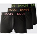 Pack De 3 Bóxers Man Active Resistentes Con Logo Fosforito, Multi