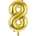 Cijfer Ballon '8'  Goud (100CM)