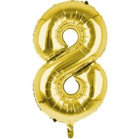 Cijfer Ballon '8'  Goud (100CM)