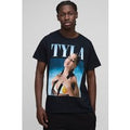 Camiseta Oversize Con Estampado De Tyla, Negro