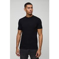 Camiseta Básica Ajustada Al Músculo, Negro